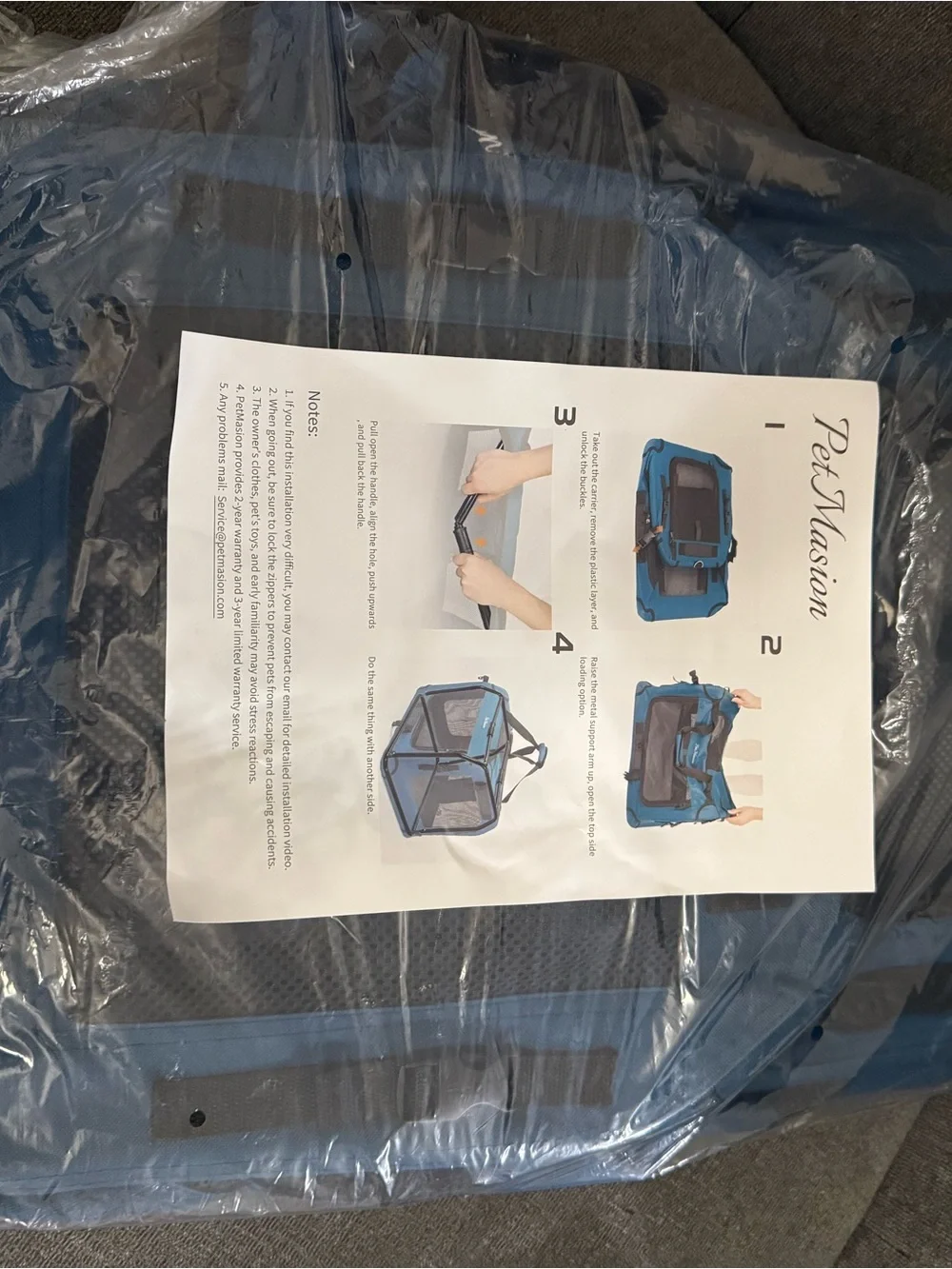 Blue Soft-Sided Small Pet Carrier